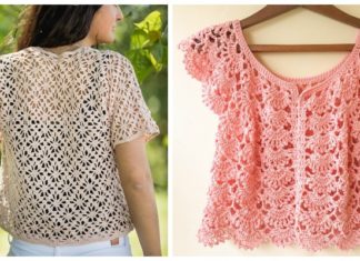 Short Sleeve Lace Cardigan Crochet Free Patterns