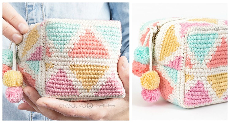 Square Makeup Pouch Crochet Free Patterns - Crochet & Knitting