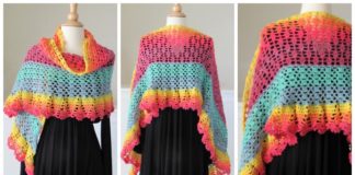 Valentina Lace Shawl Crochet Free Pattern - Women Lace #Shawl; Free #Crochet; Patterns