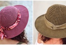 Brimmed Sun Hat Crochet Free Pattern - Women/Girls #Sunhat; Free #Crochet; Patterns