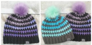Color Strip Beanie Hat Crochet Free Pattern - Adult Beanie #Hat; #Crochet; Free Patterns