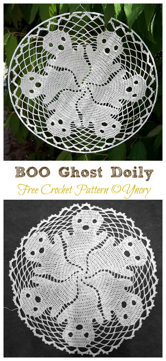 Halloween Ghost Doily Crochet Free Patterns