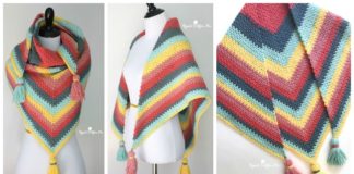 Moss Stitch Shawl Crochet Free Patterns