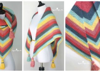 Moss Stitch Shawl Crochet Free Patterns