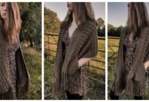 Ribbed Shawl With Pockets Crochet Free Pattern [Video] - Long Rectangle #Shawl; Free #Crochet; Pattern