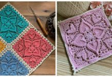 Sweetheart Square Doily Crochet Free Pattern - Decorative #Doily; Free #Crochet; Patterns