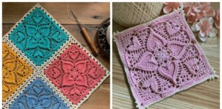 Sweetheart Square Doily Crochet Free Pattern - Decorative #Doily; Free #Crochet; Patterns