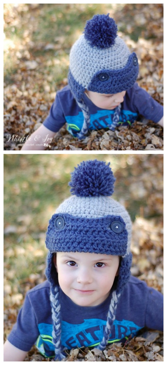 Toddler Eskimo Trapper Hat Crochet Free Pattern