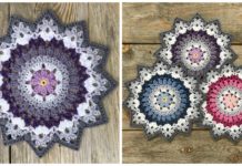 Winter Mandala Crochet Free Pattern - Decorative #Doily; Free #Crochet; Patterns