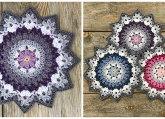 Winter Mandala Crochet Free Pattern - Decorative #Doily; Free #Crochet; Patterns