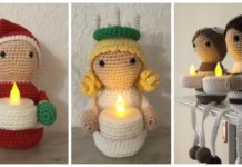 Amigurumi Christmas Lightholder Doll Crochet Free Patterns