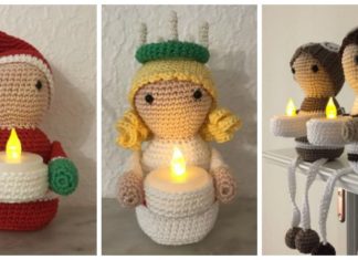 Amigurumi Christmas Lightholder Doll Crochet Free Patterns