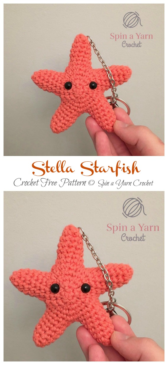 Amigurumi Starfish Crochet Free Pattern - Crochet #SeaLife; Toys #Amigurumi; Free Patterns