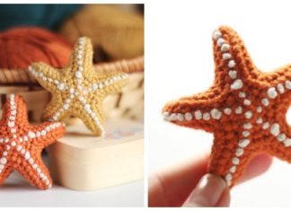 Amigurumi Starfish Crochet Free Pattern - Crochet #SeaLife; Toys #Amigurumi; Free Patterns