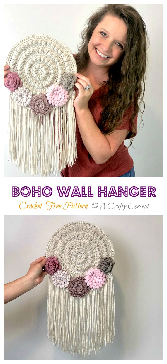 Boho Wall Hanger Crochet Free Pattern
