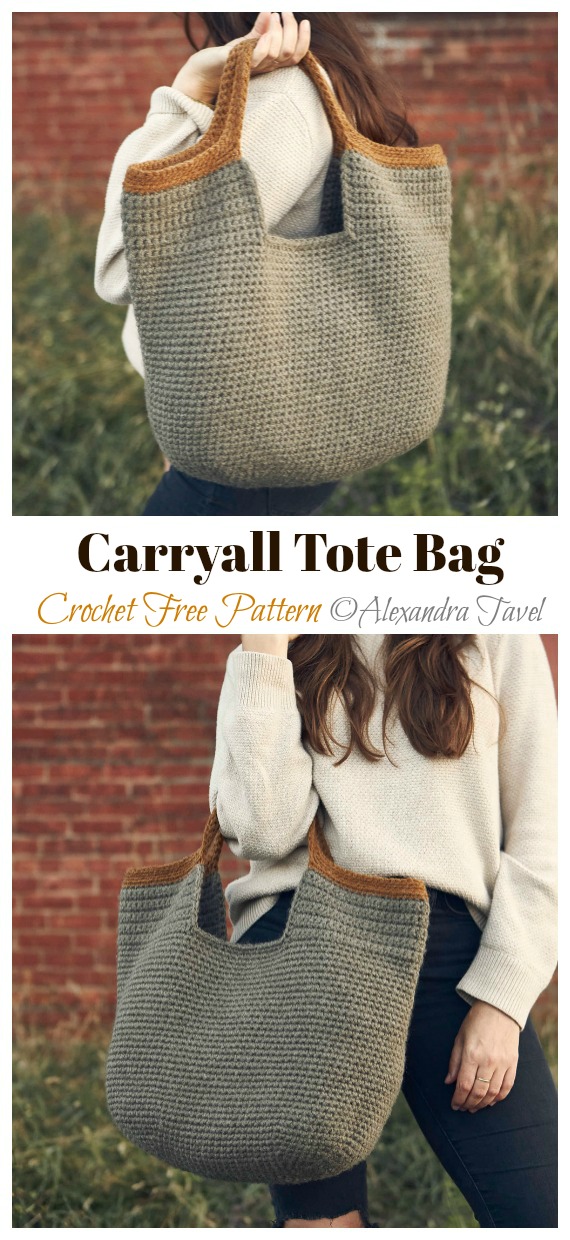 Carryall Tote Bag Crochet Free Pattern