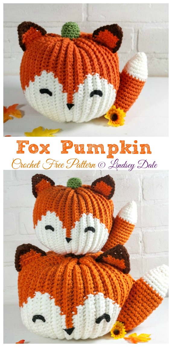 Fox Pumpkin Crochet Free Pattern