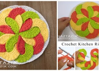 Kitchen Ring Pad Crochet Free Pattern [Video] - Hot Pad #Potholder; Free #Crochet; Pattern