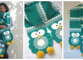 Owl Scarf Crochet Free Pattern - Kids #Scarf; Free #Crochet; Patterns