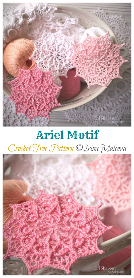 Ariel Snowflake Free Crochet Patterns - Christmas Snowflake Ornament Free #Crochet; Patterns