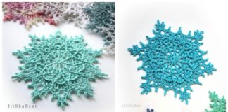 Ariel Snowflake Free Crochet Patterns - Christmas Snowflake Ornament Free #Crochet; Patterns