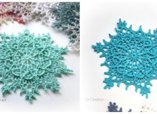 Ariel Snowflake Free Crochet Patterns - Christmas Snowflake Ornament Free #Crochet; Patterns