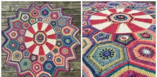 Carousel Throw Blanket CAL Crochet Free Pattern - Pentagon #Blanket; Free #Crochet; Patterns