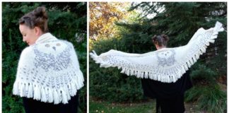 Hedwig Owl Shawl Knitting Pattern - Women #Shawl; #Knitting; Patterns