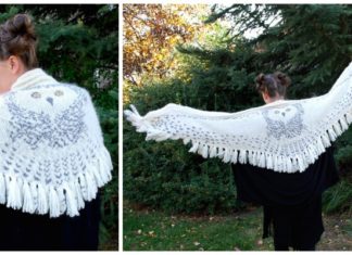 Hedwig Owl Shawl Knitting Pattern - Women #Shawl; #Knitting; Patterns