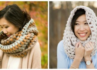 Puff Stitch Cowl Crochet Free Patterns