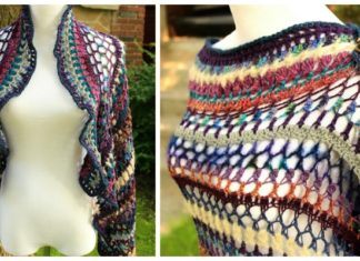 Stashbuster Shawl Crochet Free Pattern- Long Rectangle #Shawl; Free #Crochet; Pattern