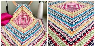 The Daisy Sampler Blanket CAL Crochet Free Pattern - #Mosaic; Blanket Free #Crochet; Pattern