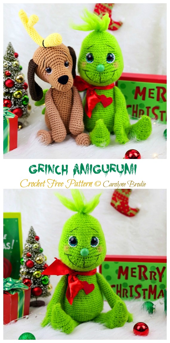 Amigurumi Grinch Crochet Free Patterns - #Doll; Crochet #Amigurumi; Free Pattern