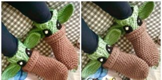 Comfy Alien Yoda Socks Crochet Free Pattern - Trending #Socks; Crochet Free Patterns