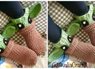 Comfy Alien Yoda Socks Crochet Free Pattern - Trending #Socks; Crochet Free Patterns