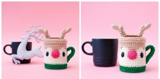 Reindeer Hot Chocolate Crochet Free Pattern - Crochet #Food; Amigurumi Free Patterns