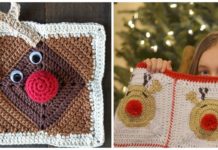 Rudolph Reindeer Square Crochet Free Patterns