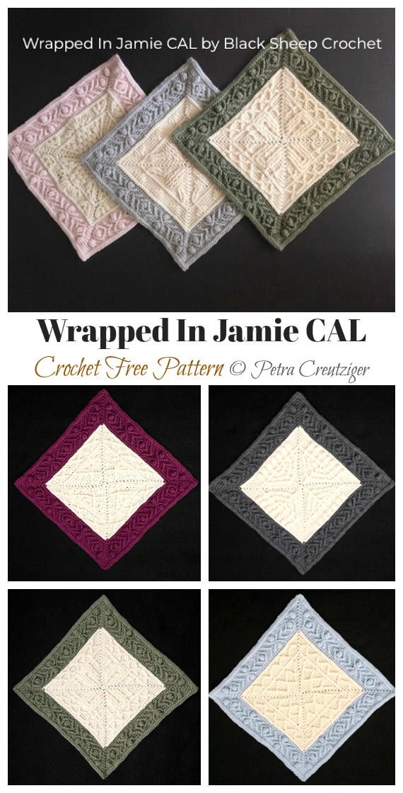 Wrapped In Jamie Blanket CAL Crochet Free Pattern - Afghan #Block; Square Free #Crochet; Patterns