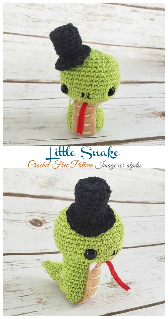 Amigurumi Little Snake Crochet Free Patterns - Amigurumi Zodiac Animal Crochet Free Patterns