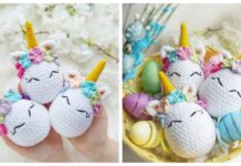 Unicorn Egg Crochet Free Pattern - Fun #Easter; Egg Cozy #Crochet; Free Patterns