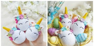 Unicorn Egg Crochet Free Pattern - Fun #Easter; Egg Cozy #Crochet; Free Patterns