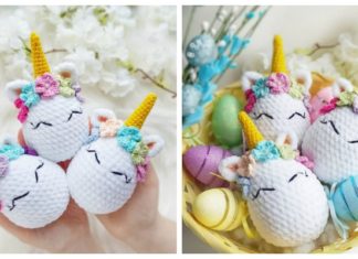 Unicorn Egg Crochet Free Pattern - Fun #Easter; Egg Cozy #Crochet; Free Patterns