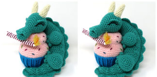 Amigurumi Birthday Dragon Crochet Free Pattern - Free #Amigurumi; #Dragon; Toy Softies Crochet Patterns