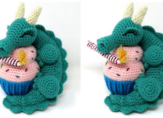 Amigurumi Birthday Dragon Crochet Free Pattern - Free #Amigurumi; #Dragon; Toy Softies Crochet Patterns