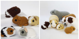 Amigurumi Guinea Pig Crochet Free Pattern- Zoo Animals Toys #Amigurumi; Free Crochet Patterns