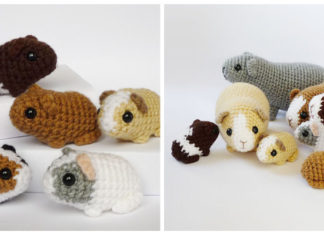 Amigurumi Guinea Pig Crochet Free Pattern- Zoo Animals Toys #Amigurumi; Free Crochet Patterns