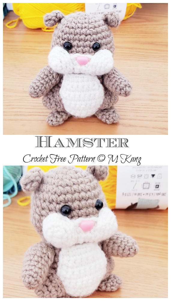 Amigurumi Hamster Crochet Free Pattern  - Zoo Animals Toys #Amigurumi; Free Crochet Patterns
