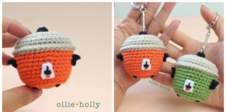 Amigurumi Rice Cooker Crochet Free Pattern - #Keychain Free #Crochet Patterns