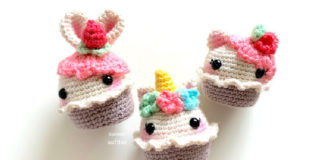 Amigurumi Animal Cupcakes Crochet Free Patterns - Crochet #Food; Amigurumi Free Patterns