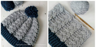 Textured Cable Beanie Hat Crochet Free Pattern - Adult Beanie #Hat; #Crochet; Free Patterns